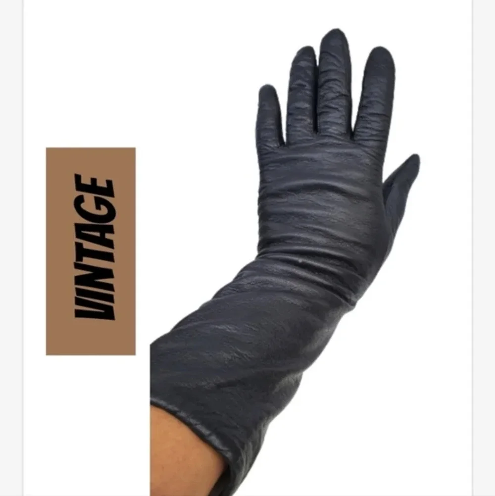 Vintage mid length Lined Italian Gloves‎ 6.5